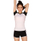 豪客虎2018夏季新款运动户外修身纯色短袖紧身衣女士健身瑜伽跳操舞蹈服上衣半袖T恤