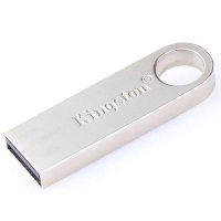 Kingston金士顿16gu盘DTSE9 16GB USB2.0车载金属U盘可个性化定制logo/礼品优盘银色官方标配