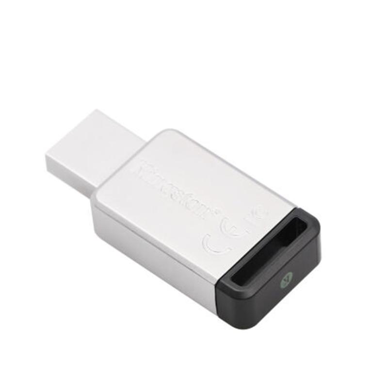 金士顿(Kingston)USB3.1 128GB金属U盘 DT50黑色迷你个性定制创意定制u盘激光刻字 文字定制