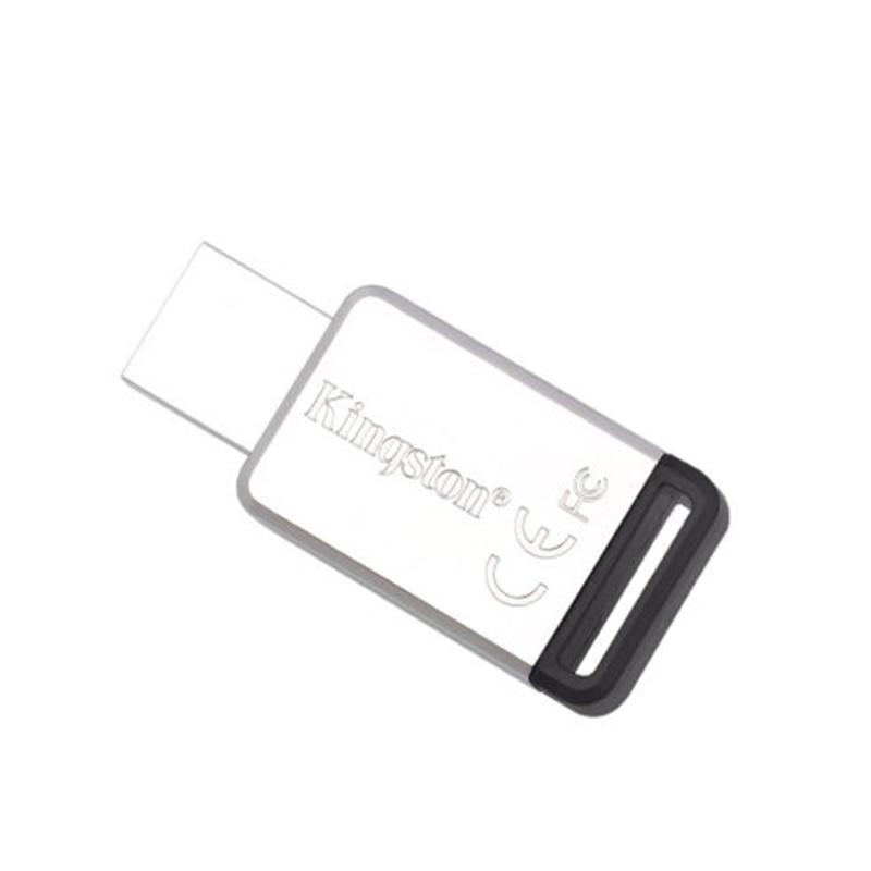 金士顿(Kingston)USB3.1 128GB金属U盘 DT50黑色迷你个性定制创意定制u盘激光刻字 文字定制