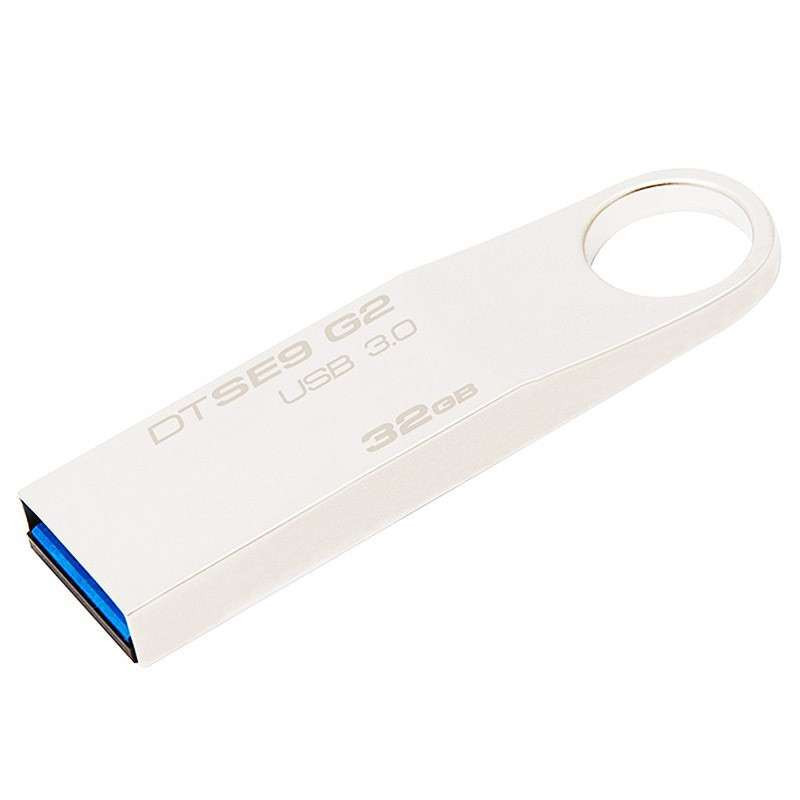 金士顿(Kingston)不锈钢金属车载u盘USB3.0高速DTSE9G2/32GB银色 激光刻字 银色 双面刻制定制