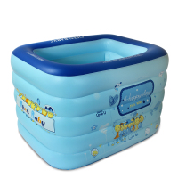 欧培（OPEN BABY）充气保温 婴幼儿童宝宝游泳池超大号戏水池方形 开心每天1.2m 送电泵礼包