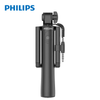 飞利浦(Philips)线控自拍杆 DLK36005L苹果华为通用迷你直拉式自拍神器 14CM60CM手机支架黑