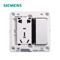 【官方正品】西门子(SIEMENS)开关插座面板86型其他远景雅白一开五孔墙壁带开关插座面板 带开关插座