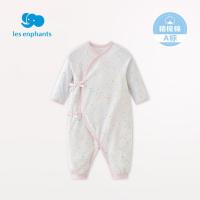 丽婴房婴儿衣服儿和尚服连体衣女宝宝纯棉系带连身装夏新