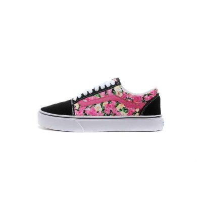 VANS/万斯 炫彩女鞋 运动休闲 女板鞋红碎花 低帮帆布鞋