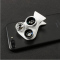 都纳DUNA 手机拍摄特效镜头C6 美颜自拍鱼眼广角微距增距偏振套装单反外置五合一拍摄像头三星苹果通用自拍神器 银色
