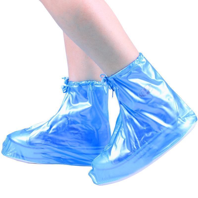 乾越(qianyue) 防雨鞋套女加厚底雨鞋时尚防水鞋套 儿童防滑下雨天雨靴套 粉色M号图片