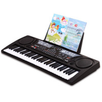 儿童电子琴可弹奏智能61键儿童成人教学宝宝益智玩具小钢琴带话筒