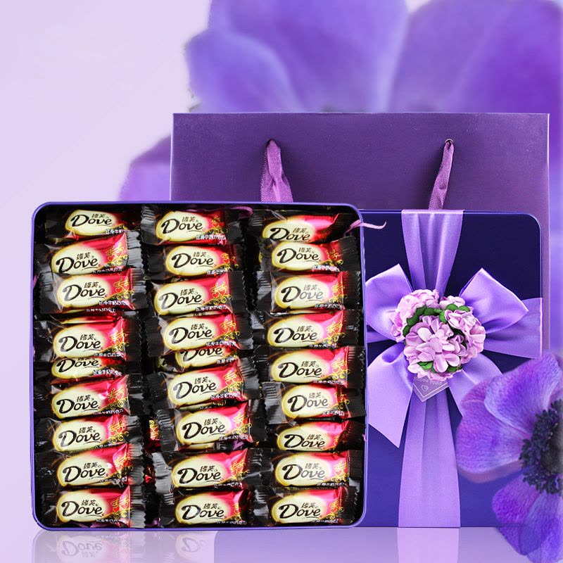 德芙丝滑牛奶巧克力300g巧克力礼盒 情人节巧克力礼盒 生日礼物图片