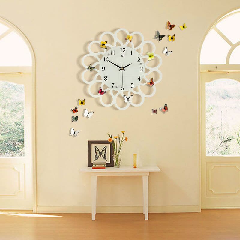 久久达简约钟表创意挂钟静音客厅时钟挂表现代艺术时钟个性大号石英墙钟图片