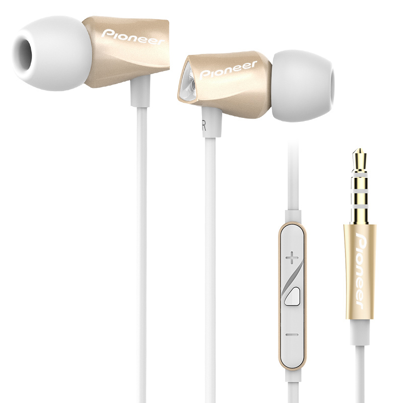 Pioneer/先锋 SEC-CL32S 游戏耳机入耳式重低音耳麦苹果手机耳机通用 金色
