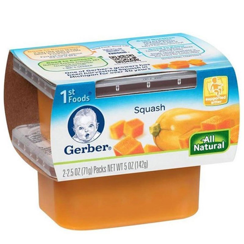 Gerber嘉宝1段婴儿果泥 宝宝辅食4个月以上 南瓜泥 142g 美国