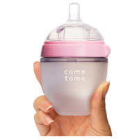 Comotomo 可么多么 婴幼儿 150TP硅胶奶瓶 粉色 150ml 2个装 美国直采