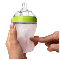 Comotomo 可么多么 婴幼儿 250TG硅胶奶瓶 绿色 250ml 2个装 美国直采