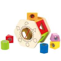 德国Hape 六角分类积木盒 婴儿童形状配对声音礼物 E0407
