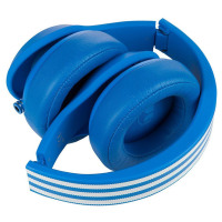 魔声(Monster)&阿迪达斯(Adidas)头戴式运动线控耳机耳麦 手机耳机 超重低音 三叶草系列 蓝色
