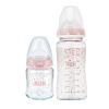 NUK宽口径玻璃奶瓶/婴儿玻璃奶瓶/新生儿奶瓶120/240ML德国原装 120ml+240ml组合装 粉色