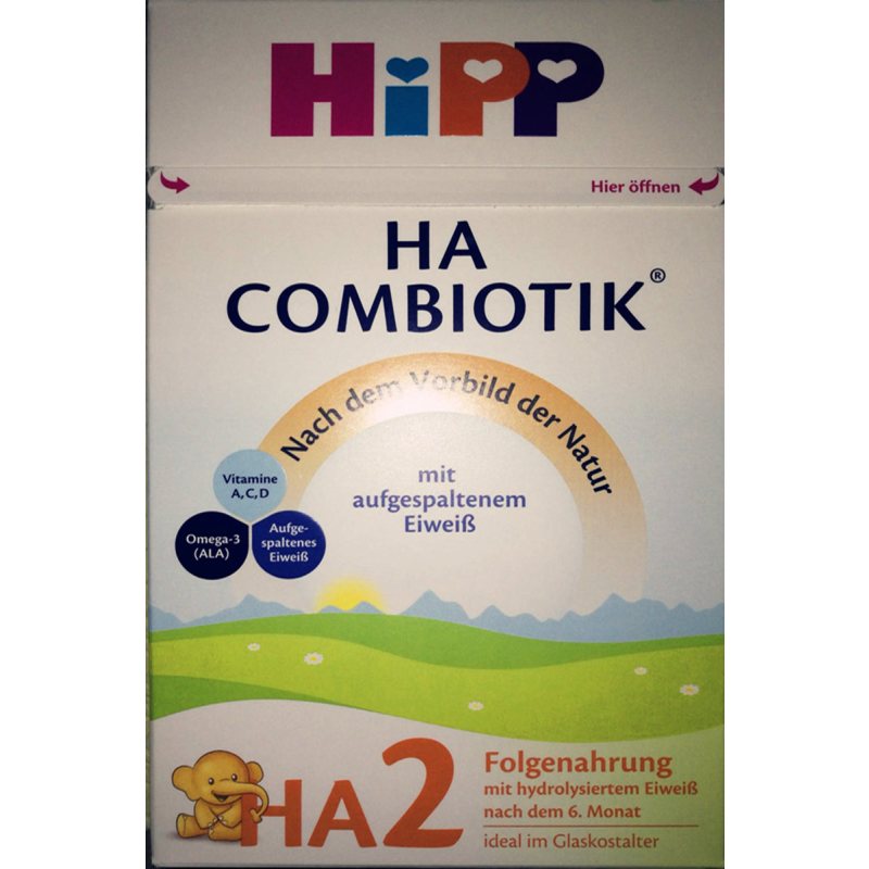 原装进口德国喜宝Hipp益生菌HA低敏免敏2段半水解婴幼儿特殊配方奶粉适合6个月以上宝宝