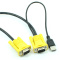 MT-VIKI 迈拓维矩 USB KVM线 吊头线 KVM切换器专用线 KVM公对公线 5 米