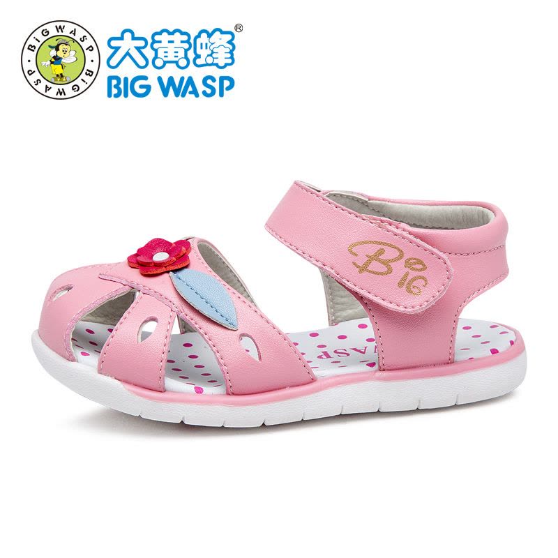 大黄蜂童鞋 夏季女童凉鞋新款 儿童包头鞋子韩版女宝宝公主鞋图片
