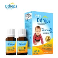 Ddrops （加拿大原版）维生素D3补钙滴剂 0岁以上 2.5ML/90滴/每瓶 （两瓶装）每滴含维生素D 400IU