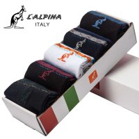 L'ALPINA袋鼠袜子 男士袜子 时尚运动男袜5双盒装31152