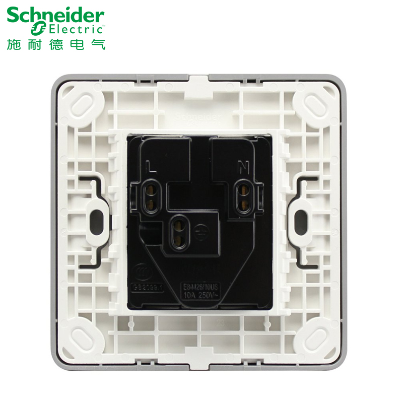 施耐德电气（Schneider Electric）轻点格调棕 10A二三插五孔电源插座 开关面板插座 86型