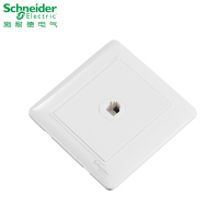 施耐德电气（Schneider Electric）开关插座 单联电话插座面板 墙壁弱电 睿意白