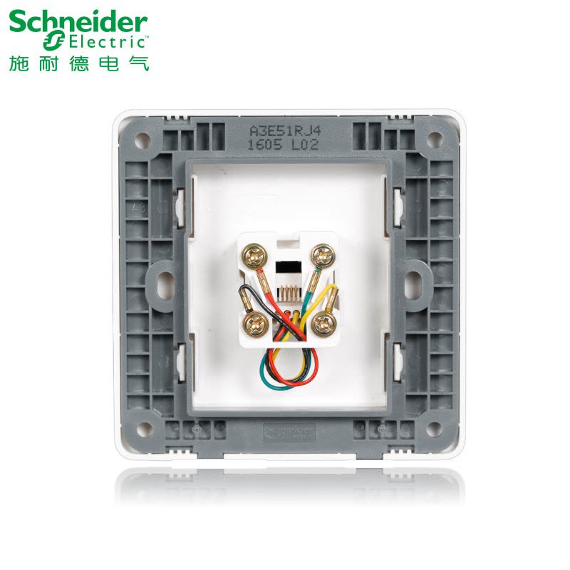 施耐德电气（Schneider Electric）开关插座 单联电话插座面板 墙壁弱电 睿意白图片