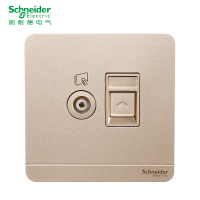 施耐德电气（Schneider Electric）开关插座 电脑电视插座 网络网线墙壁面板 绎尚薄暮金