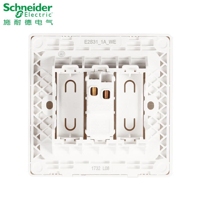 施耐德电气（Schneider Electric）开关插座面板86型 一位单开单联单控 电源插座开关面板 轻逸清雅白图片