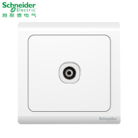 施耐德电气（Schneider Electric）电视插座面板 86型 单联电视插座 轻逸清雅白