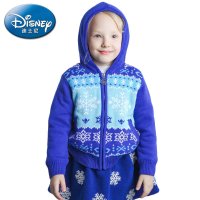 迪士尼正品 迪士尼冰雪奇缘女童时尚加厚印花外套秋冬新款FQ508001