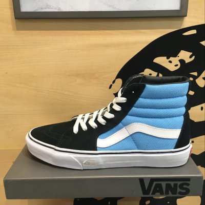 新款VANS/范斯蓝色/黑色男款板鞋万斯高帮休闲鞋SK8-Hi|VN-0KYA4IH