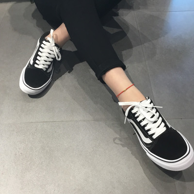 VANS/范斯 经典款滑板鞋黑白条Old Skool低帮板鞋情侣休闲运动鞋男女鞋VN-0D3HY28