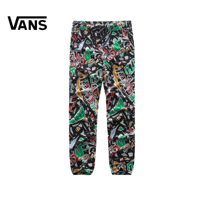 Vans/范斯黑色/绿色印花/女款梭织长裤|VN0005IZBLK