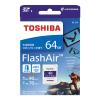 东芝（TOSHIBA)64G FlashAir 第四代无线Wifi SDXC存储卡U3 Class10 支持4K SD卡