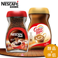 雀巢咖啡醇品美式黑咖啡50g+伴侣100g组合 瓶装无蔗糖速溶咖啡粉无奶苦咖啡