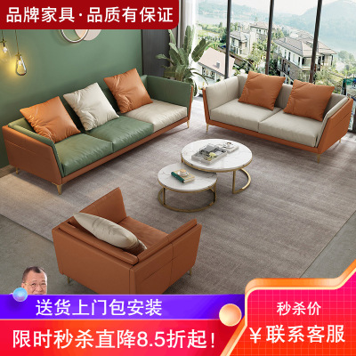 梵宜北欧科技布沙发意式小户型客厅转角组合现代三四人位直排沙发