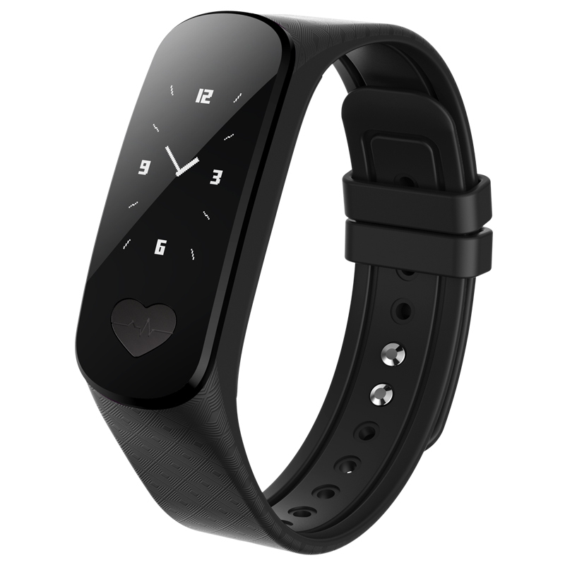罗凡尼B9心电图智能手环测心率血压防水微信运动PK计步器男女手表 黑色