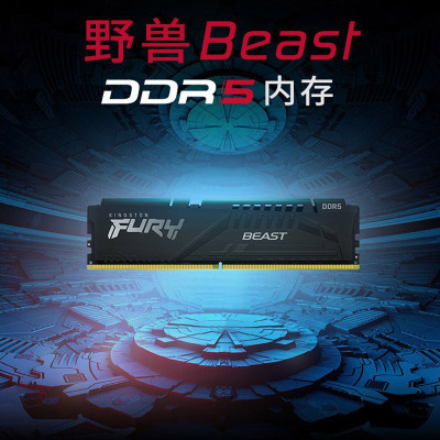 金士顿骇客神条FURY 32G DDR5 4800 台式机内存条 Beast野兽系列