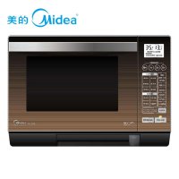 美的(Midea) 微波炉 X5-251B 金色 25L平板 直喷蒸汽 光波烧烤 智能