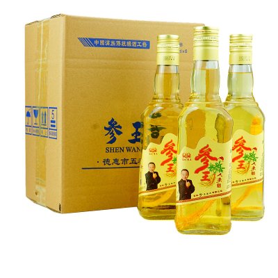 吉林长白山特产 参王人参酒 人参泡酒 42度 500ML*6瓶 整箱装