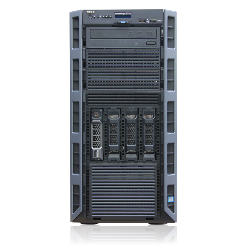 戴尔（Dell）PowerEdge T330 塔式服务器主机E3-1220V5热盘冷电4G/1T*2 SATA/350W