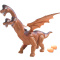 三头腕龙颜色随机恐龙玩具侏罗纪家族电动恐龙益智动物行走发光下蛋龙儿童玩具速翔玩具