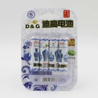 D&G LR6 5号电池 高性能碱性电池 4粒卡装 文化类之青花瓷
