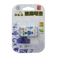 D&G 9V青花瓷高性能碱性电池 6LR61电池 收音机 万用表 对讲机无线麦克风仪表电池1粒装