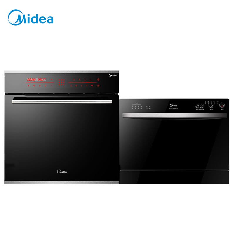 美的(Midea)品尚系列嵌入式电烤箱ET1065PS-21SE+洗碗机WQP8-3905-CN 家用烤箱+洗碗机组合图片