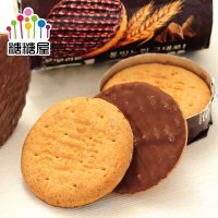 糖糖屋食品 韩国进口零食 好丽友全麦巧克力饼干 低糖低热量225g